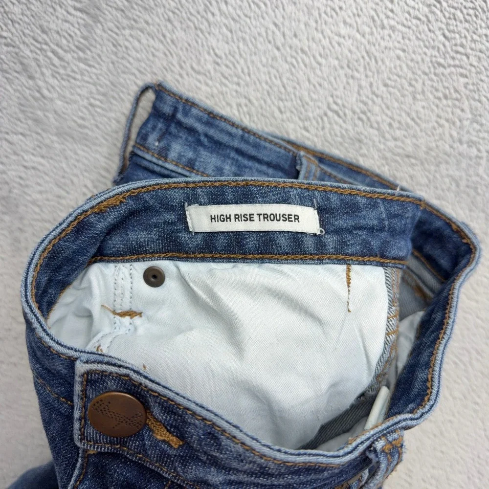 Wrangler Jeans Womens 35 Blue Retro High Rise Trouser Wide Leg Denim Pants